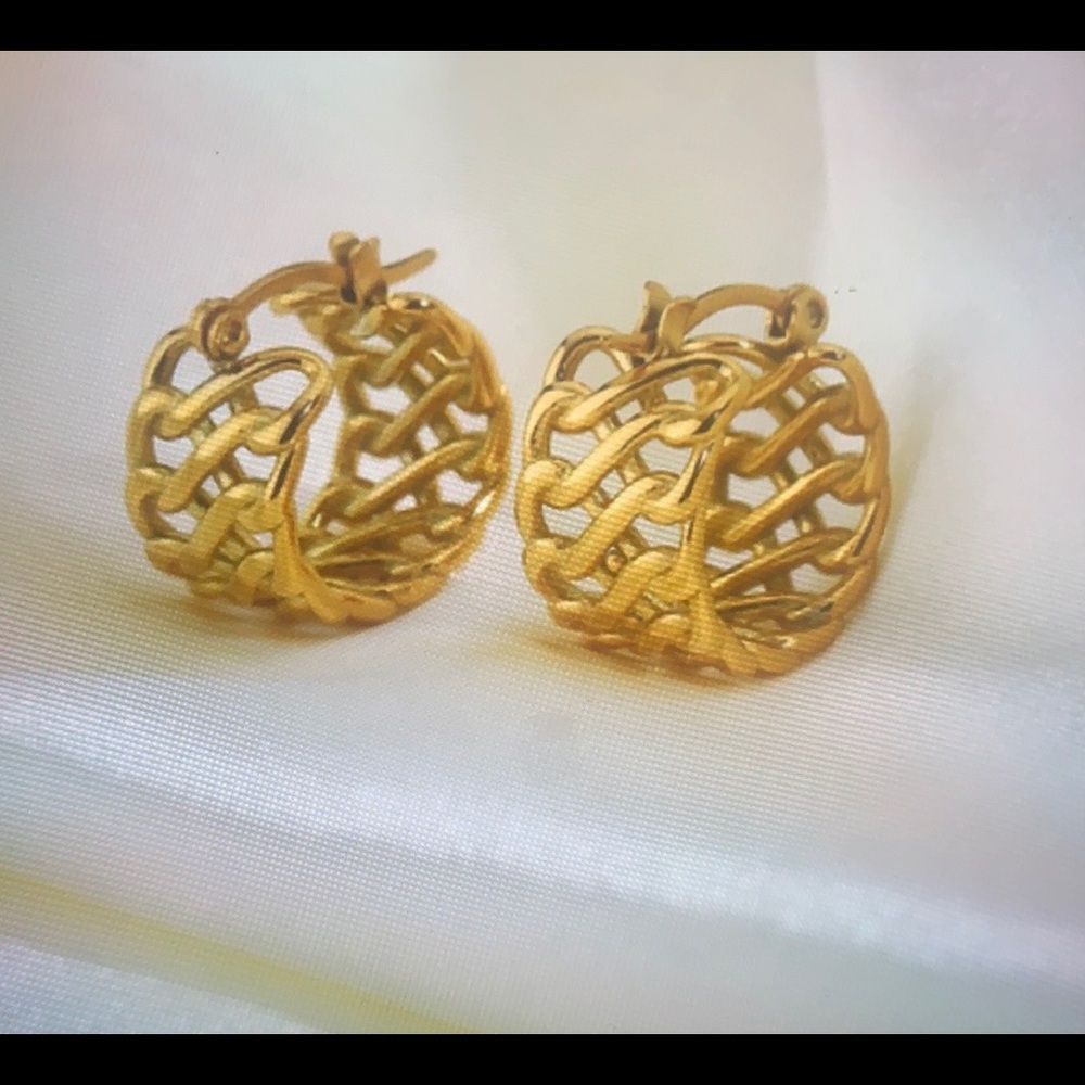 Gold plated Double layer earrings